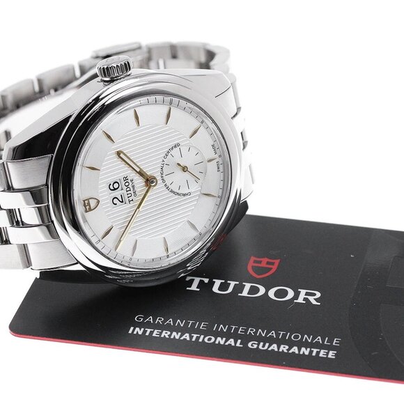TUDOR Glamour 57100 Double date Silver Dial Automatic Men\'s Watch